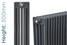 NF5-A-300-TH - Infinity Anthracite 5 Column Radiator 22 Sections H300mm X W1036mm NF5-A-300-TH - Infinity Anthracite 5 Column Radiator 22 Sections H300mm X W1036mm